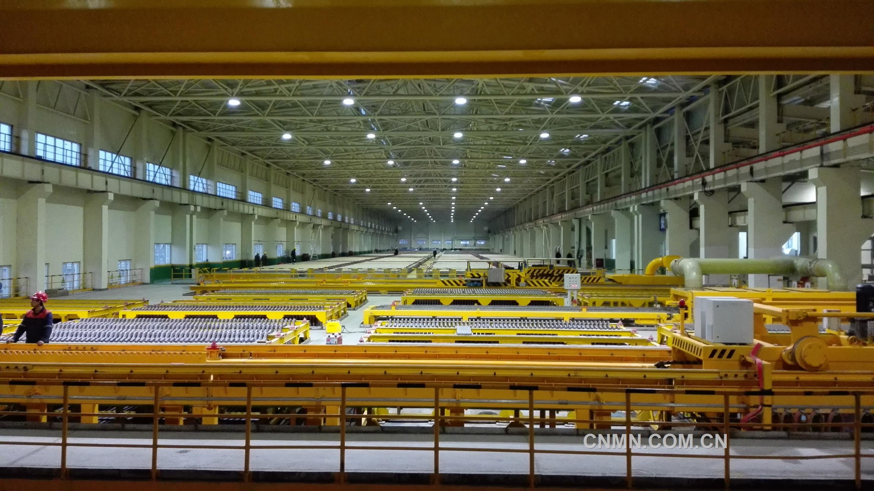 圖4:國投金城冶金濕法電解區(qū)域(含陽極泥)epc項(xiàng)目電解車間